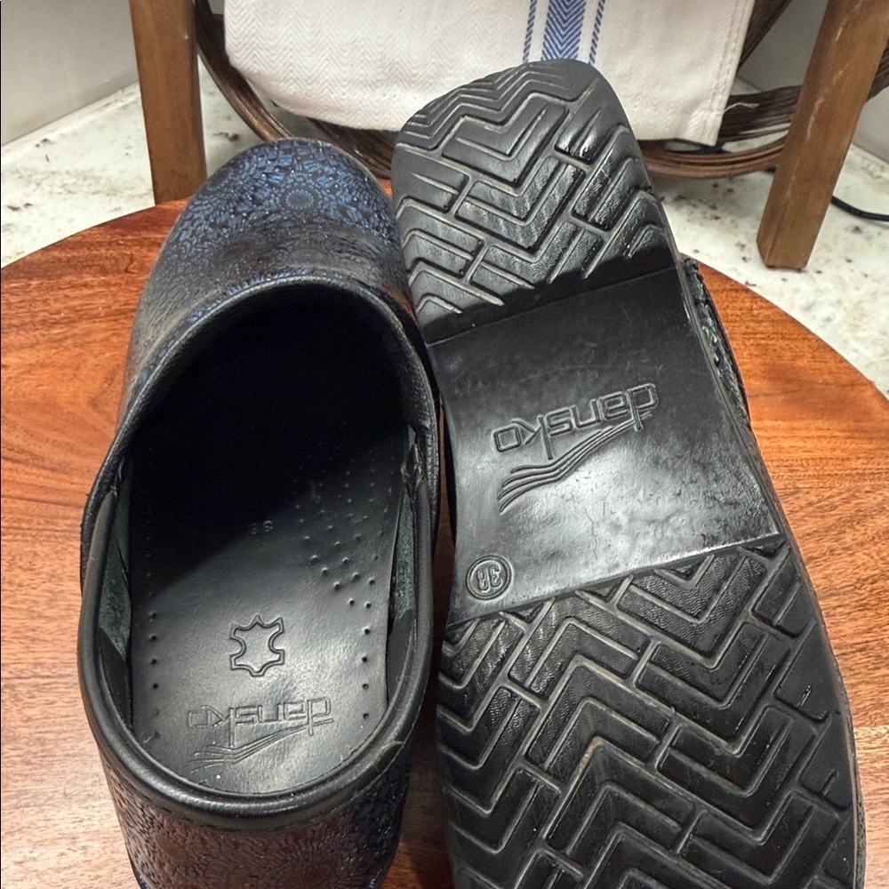 Dansko Blue Medallion Clogs - Picture 5 of 5